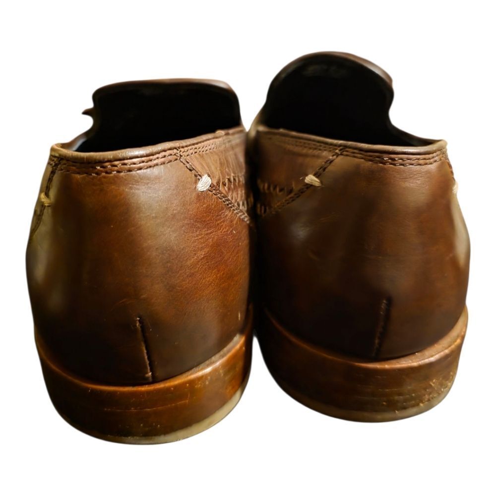 COLE HAAN Washington Grand Tassel Brown Leather Loafers - Size 8 1/2 M - Picture 4 of 9